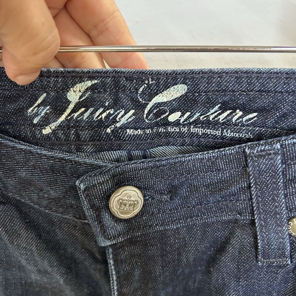Juicy Couture Jeans Womens 28Blue Low Rise Dark Wash 5 Pocket - Picture 3 of 11